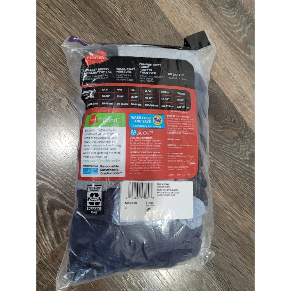 Hanes Mens 6 Pack Tagless Boxer Briefs Soft Breathable No Gap Fly size Medium #1